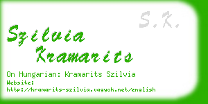 szilvia kramarits business card